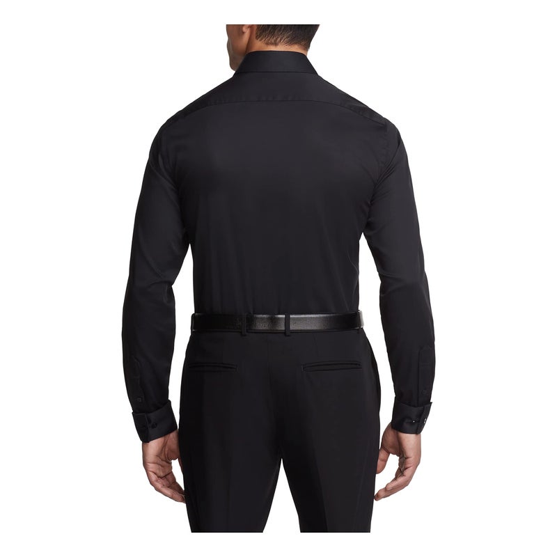 Van Heusen Men's Flex Collar Slim Fit Stretch Dress Shirt Shirt, Black, 16" Neck 32"-33" Sleeve - Image 2